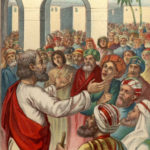 Peter preaching on Pentecost