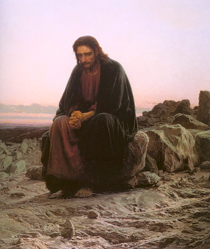 Christ in the Wilderness, Ivan Kramskoy, 1872. CGFA.